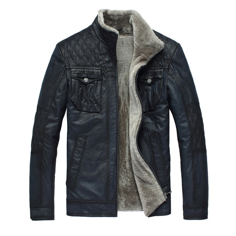 shearling lined leather jacket mens