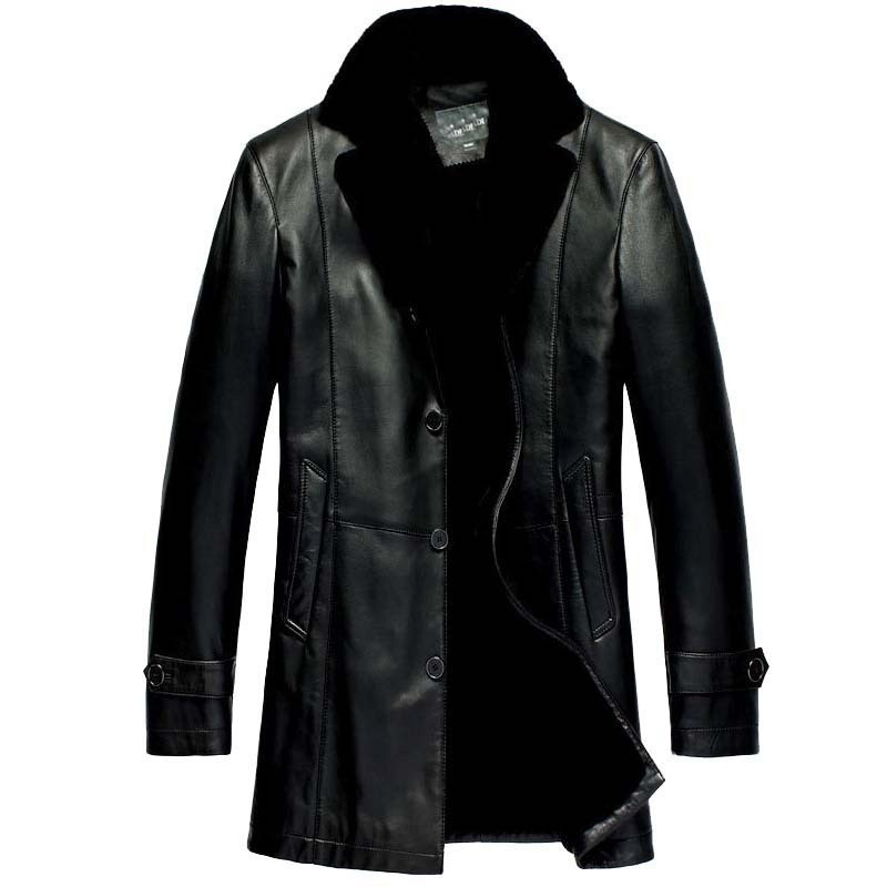 black leather jacket with fur inside