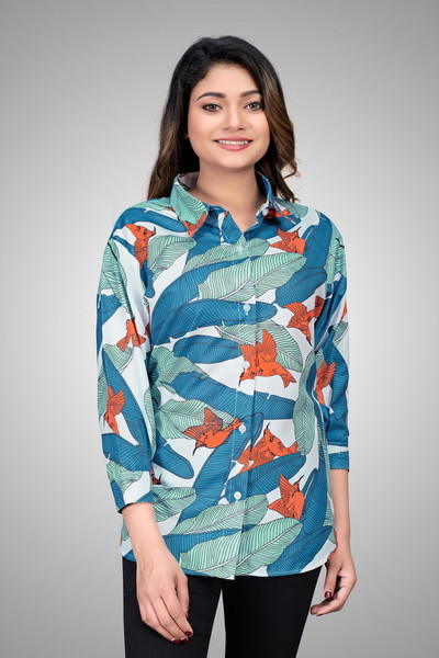 abstract element pattern print breathable shirts