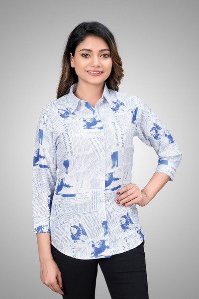 abstract element pattern print breathable shirts