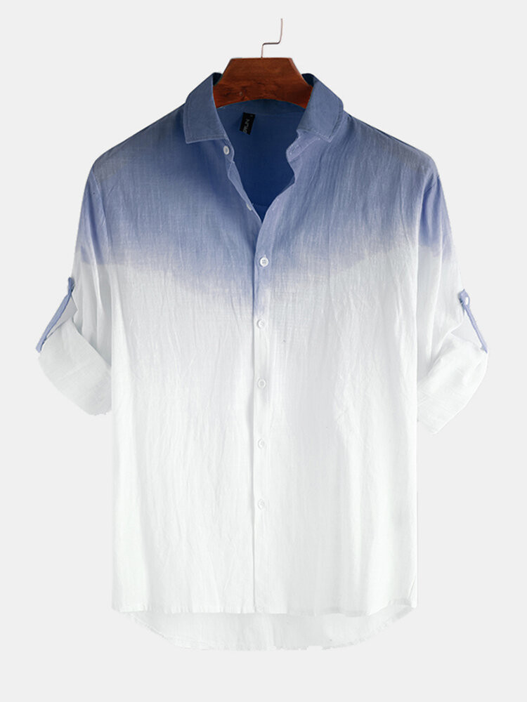 abstract element pattern print breathable shirts